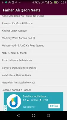 Farhan Ali Qadri Naats android App screenshot 1